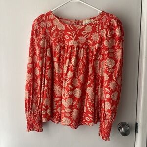 Universal Thread Red Floral Blouse